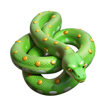 stunning exemplary A slithering green tree python, NO BACKGROUND with Transparent Background. png