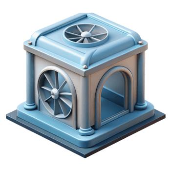 dynamic impressive CAD rendering of a fan vault NO BACKGROUND with Transparent Background. detailed png