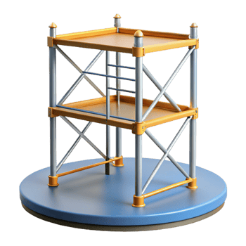 pristine remarkable Scaffolding platform NO BACKGROUND with Transparent Background. png