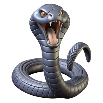 peaceful alluring A hissing cobra NO BACKGROUND with Transparent Background. 4K png