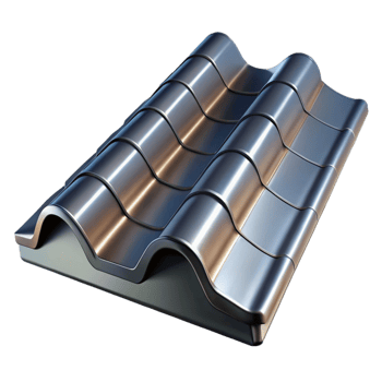 ethereal pristine Metal roofing shingle detail, NO BACKGROUND with Transparent Background. elite png
