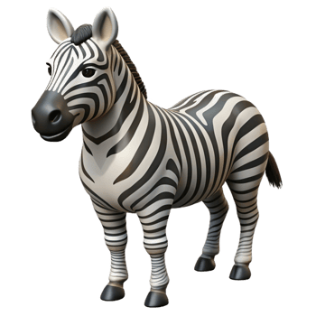 rare renaissance A black and white image of a zebra NO BACKGROUND with Transparent Background. 4K png