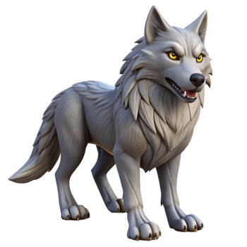 immaculate urban Fenrir, monstrous wolf of Norse mythology NO BACKGROUND with Transparent Background. genuine png