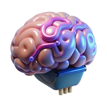 enchanting creative Cybernetic brain implant with glowing circuitry and neural interface NO BACKGROUND with Transparent Background. exclusive png