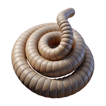 unparalleled avant-garde Rattlesnake tail, coiled NO BACKGROUND with Transparent Background. expertly shot png