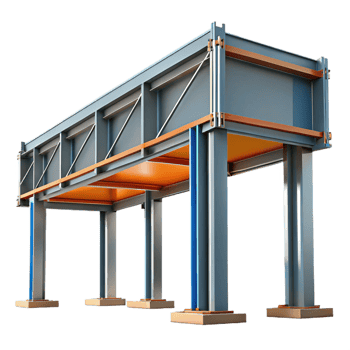 gorgeous passionate avant-garde Industrial warehouse steel beam, NO BACKGROUND with Transparent Background. handcrafted png