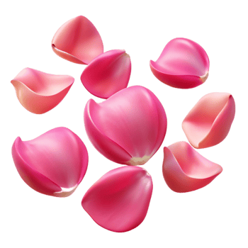 breathtaking tranquil industrial Pink rose petals NO BACKGROUND with Transparent Background. genuine png