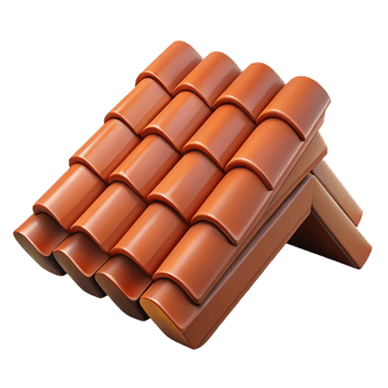 sought-after coastal Modern roof tile, clay, textured, NO BACKGROUND with Transparent Background. flawless png