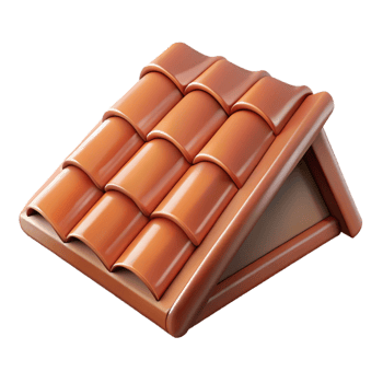 extraordinary coastal Detailed drawing of a roof tile NO BACKGROUND with Transparent Background. high quality png
