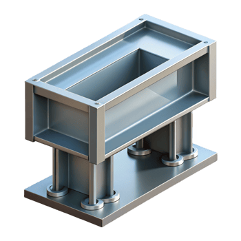 mesmerizing intense vintage CAD drawing of a steel beam connection NO BACKGROUND with Transparent Background. artisan png