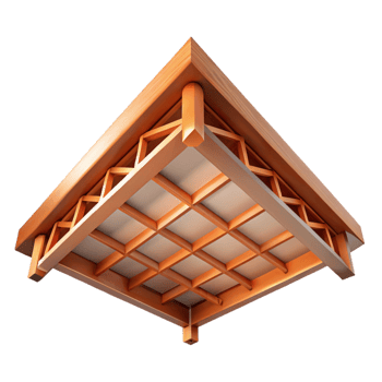 immaculate intense bohemian Ceiling rafter detail, NO BACKGROUND with Transparent Background. expertly shot png