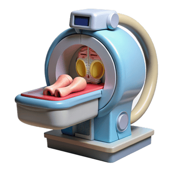 elegant distinctive Medical scanner displaying internal organs, NO BACKGROUND with Transparent Background. png