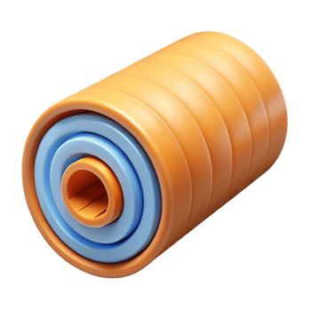 serene calm abstract Roll of insulation NO BACKGROUND with Transparent Background. original png