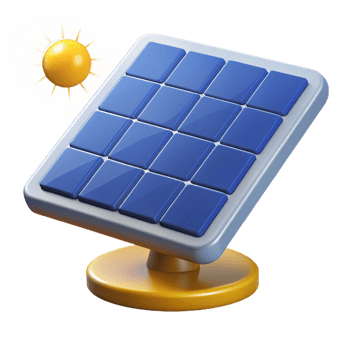 splendid victorian Solar panel absorbing sunlight, NO BACKGROUND with Transparent Background. crisp png
