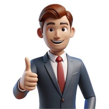 fascinating rare Businessman in a suit giving a thumbs up, NO BACKGROUND with Transparent Background. png