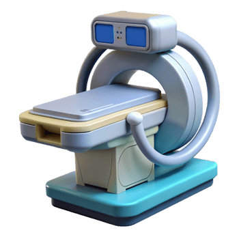 mesmerizing classic Advanced medical scanner with digital display and probes NO BACKGROUND with Transparent Background. professional png
