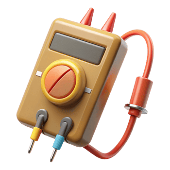 beautiful dramatic victorian A multimeter, with probes attached. NO BACKGROUND with Transparent Background. refined png