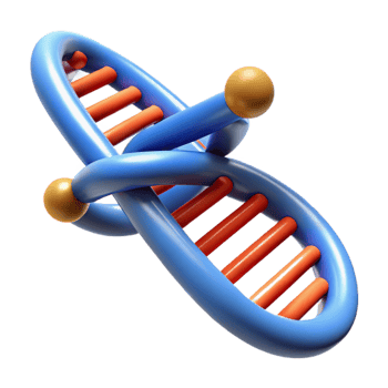 beautiful timeless DNA molecule, double helix, NO BACKGROUND with Transparent Background. png