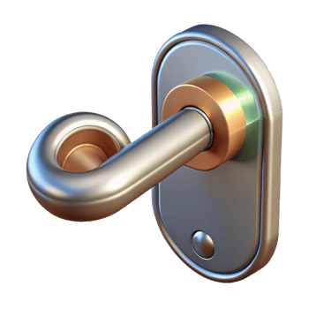 magnificent exceptional Technical drawing of a door handle NO BACKGROUND with Transparent Background. png