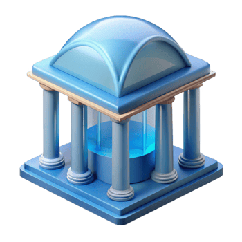 striking melancholic tropical Architectural model of a vault NO BACKGROUND with Transparent Background. high quality png