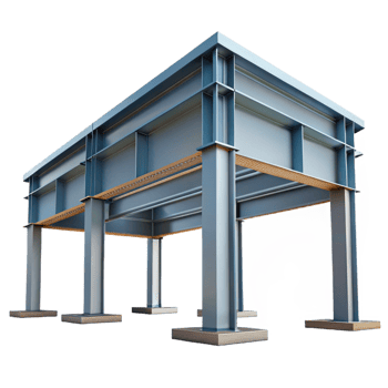 pristine playful urban Industrial warehouse steel beam, NO BACKGROUND with Transparent Background. high quality png