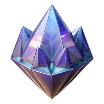 mysterious stunning Alien crystal with intricate facets NO BACKGROUND with Transparent Background. original png