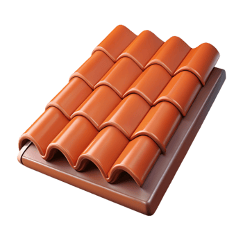 majestic nostalgic impressionist Roof tile NO BACKGROUND with Transparent Background. genuine png