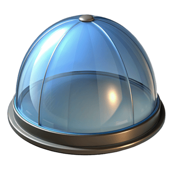 vibrant unforgettable Skylight, dome-shaped, glass, NO BACKGROUND with Transparent Background. png