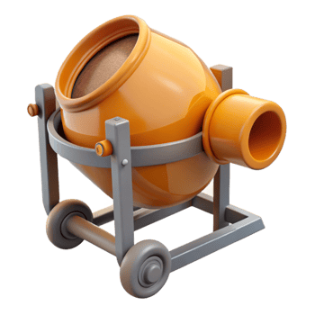 alluring traditional Concrete mixer NO BACKGROUND with Transparent Background. premium png