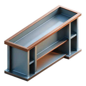 alluring distinctive Steel beam, industrial construction, NO BACKGROUND with Transparent Background. png