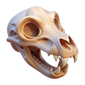 ethereal hypnotic Animal skull NO BACKGROUND with Transparent Background. artisan png