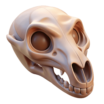 splendid avant-garde Animal skull NO BACKGROUND with Transparent Background. fine detail png