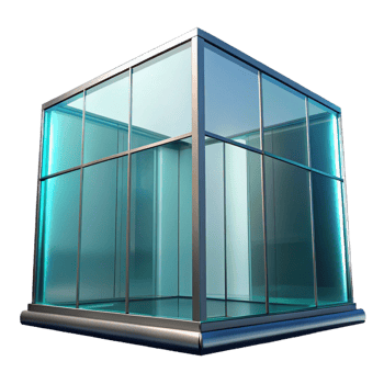 splendid coveted Glass facade panel reflection, NO BACKGROUND with Transparent Background. png