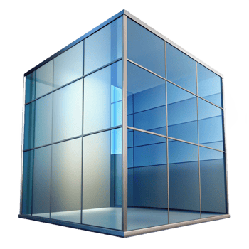 breathtaking coveted Glass facade panel reflection, NO BACKGROUND with Transparent Background. png