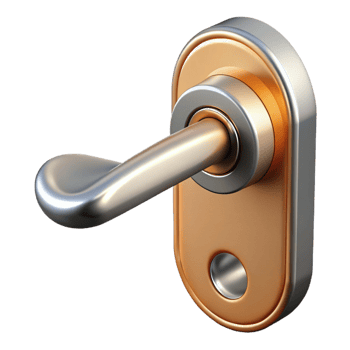sought-after vintage Technical drawing of a door handle NO BACKGROUND with Transparent Background. flawless png