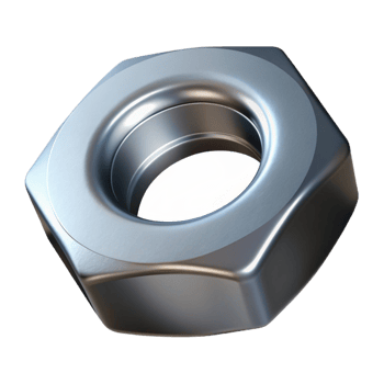 sumptuous signature A single nut, metallic with a hexagonal shape. NO BACKGROUND with Transparent Background. png