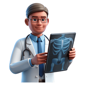 enchanting notable Doctor examining x-ray NO BACKGROUND with Transparent Background. png