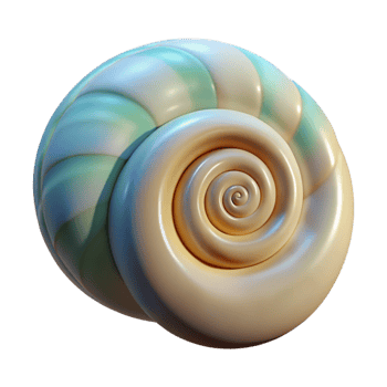 stunning notable Spiral seashell NO BACKGROUND with Transparent Background. png