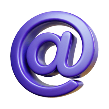 mysterious glorious A stylized at symbol . NO BACKGROUND with Transparent Background. precision png