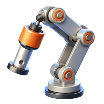 memorable renaissance Robotic exoskeleton arm with hydraulic pistons NO BACKGROUND with Transparent Background. high quality png