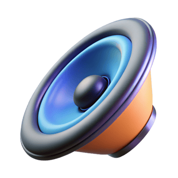 fascinating mysterious artistic A levitating speaker. NO BACKGROUND with Transparent Background. professional png