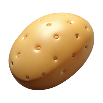 melancholic enchanting Potato NO BACKGROUND with Transparent Background. genuine png