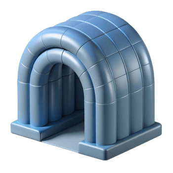 alluring mid-century 3D model of a ribbed vault NO BACKGROUND with Transparent Background. gallery standard png