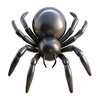 enchanting sought-after A black and white image of a spider NO BACKGROUND with Transparent Background. png