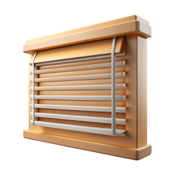 tranquil wonderful Modern window blind, slatted design, NO BACKGROUND with Transparent Background. premium png
