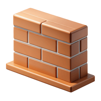 mesmerizing unforgettable Cross-section of a brick wall NO BACKGROUND with Transparent Background. png