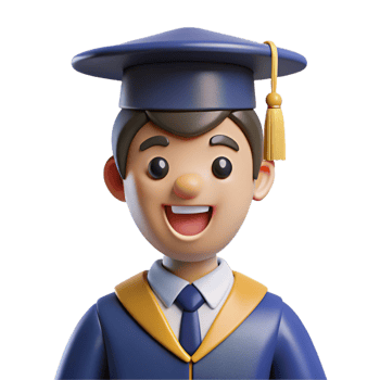 exquisite remarkable Happy graduate in cap and gown, NO BACKGROUND with Transparent Background. png