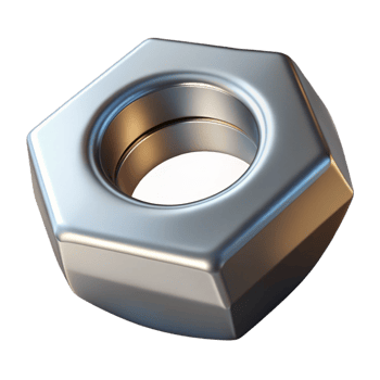 elegant tranquil renaissance A single nut, metallic with a hexagonal shape. NO BACKGROUND with Transparent Background. flawless png