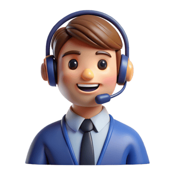 passionate beautiful Smiling customer service representative with headset, NO BACKGROUND with Transparent Background. studio quality png