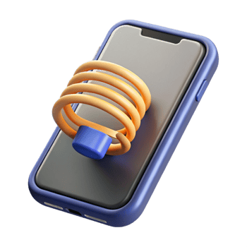spectacular quintessential Smartphone with wireless charging coil visible, NO BACKGROUND with Transparent Background. png